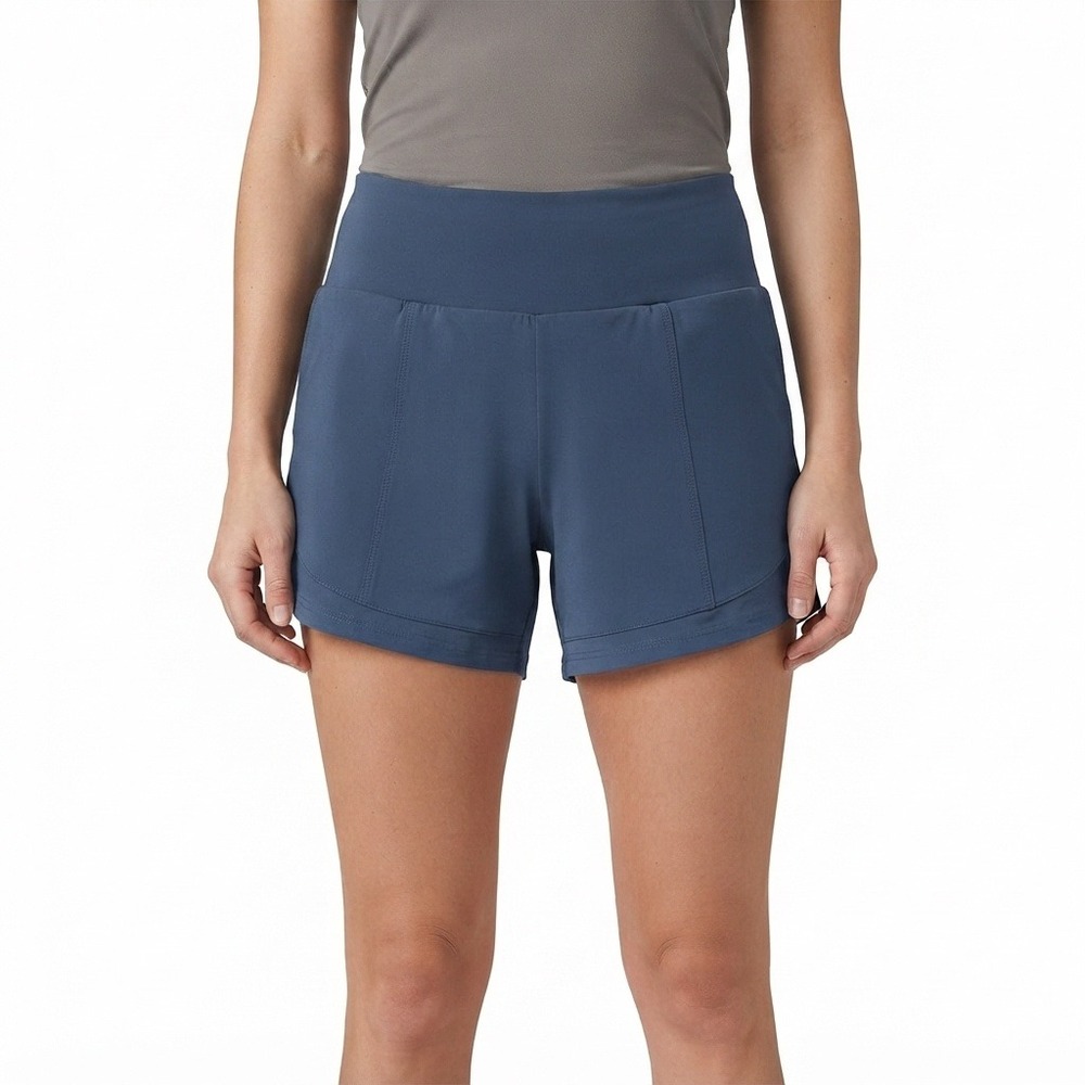 Tek Gear Womens Shorts Small Blue Athletic Running Wide Waistband Pockets Active